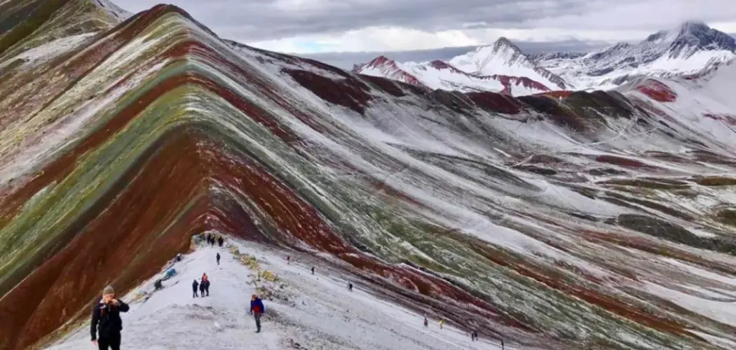 Snow on Rainbow Mountain